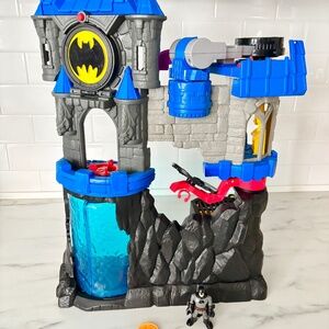 Imaginext DC Super Friends Wayne Manor Batcave Playset Batman Figure Disc WORKS